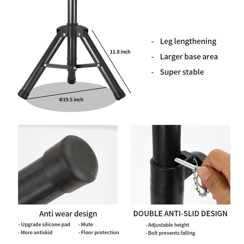 AliLeader 55 Inch Wig Stand Tripod with Head Heavy Duty Wig Stand Tripod Wig Head Stand Wig Tripod Stand with Tool Tray (Mannequin Head Not Included) - Image 4